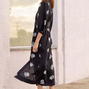 HORSES ATELIER Paz Dress in Black Peony
